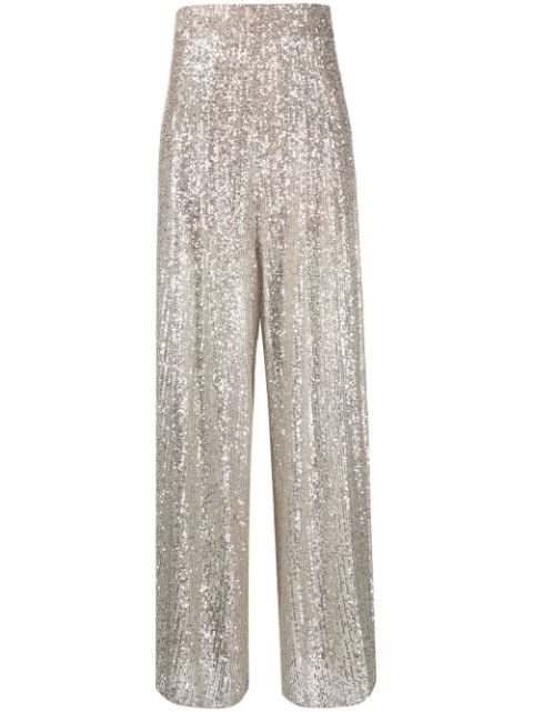 Rochas - high waist sequinned trousers