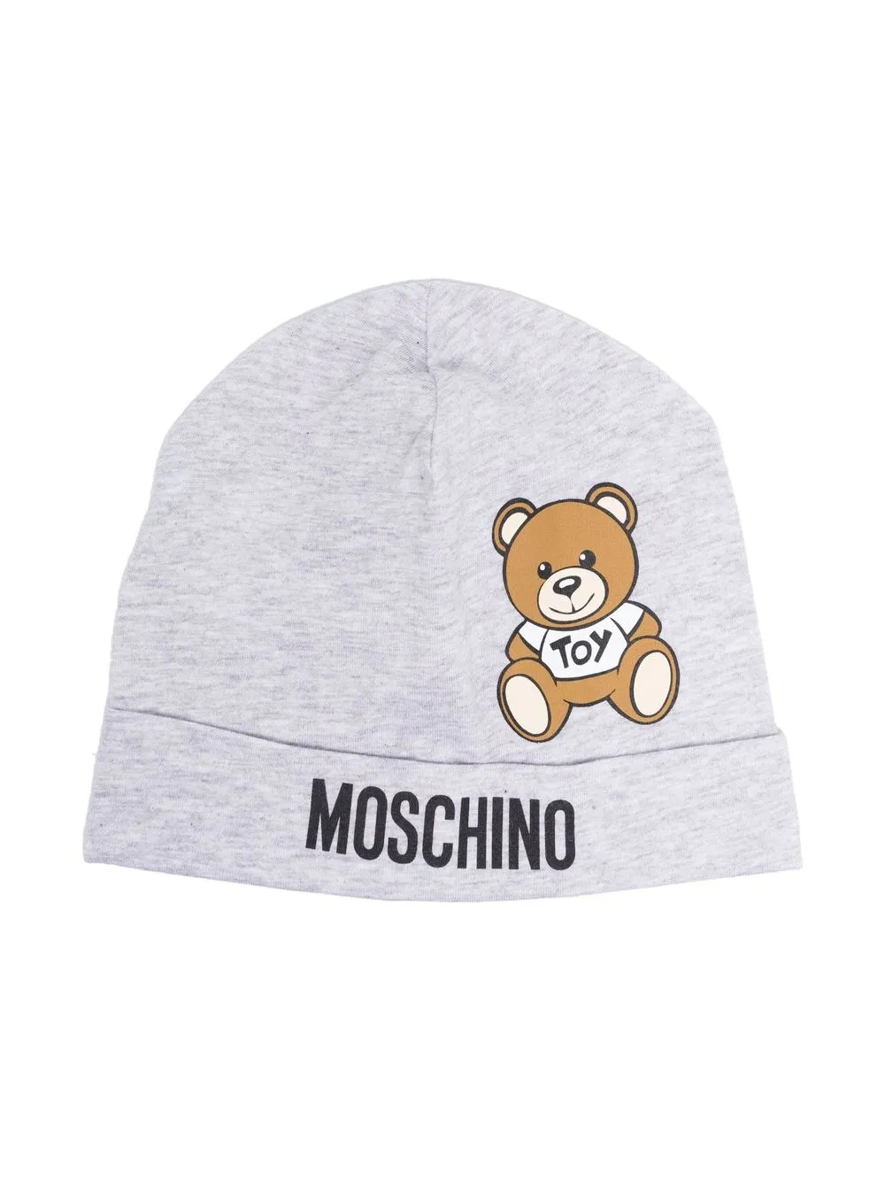 

Moschino Kids teddy bear-print beanie - Grey