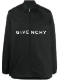 Givenchy zip-up logo-print shirt - Black
