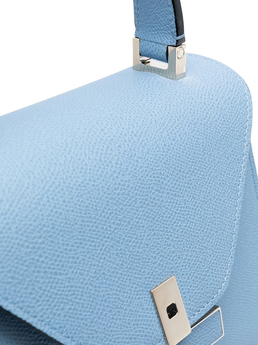 Shop Valextra Iside Leather Crossbody Bag In Blue