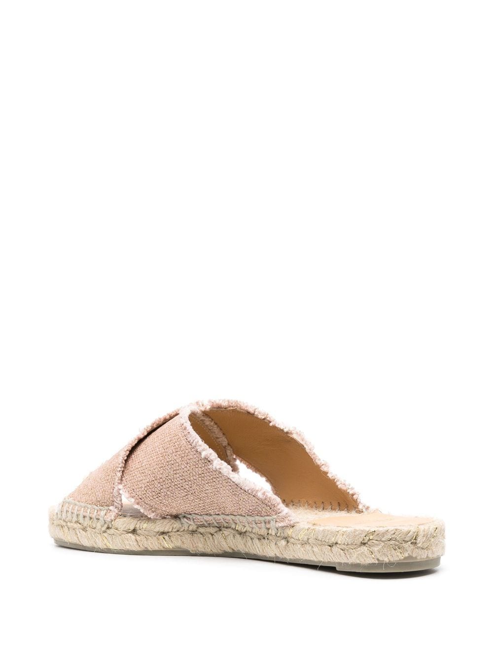 Shop Castaã±er Palmera Raffia Sandals In Gold