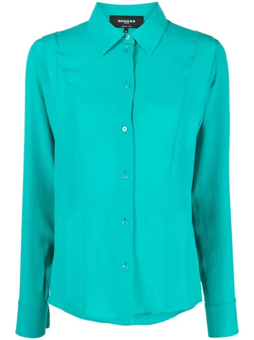 Rochas chemise à col pointu - Vert - Rochas - Modalova