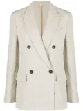 Brunello Cucinelli Prince of Wales check blazer - Neutrals
