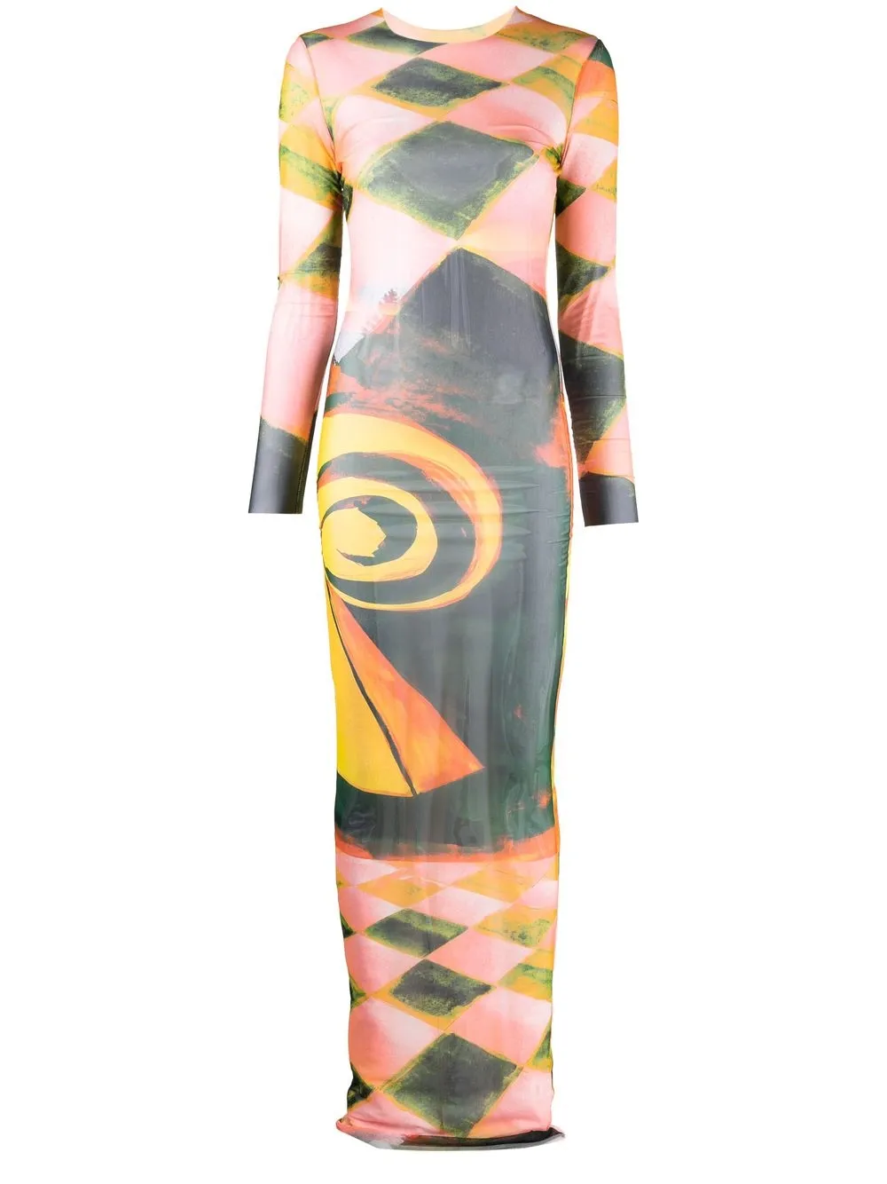 

Louisa Ballou High Tide abstract-print dress - Pink