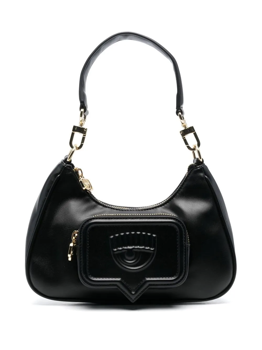 

Chiara Ferragni bolsa de hombro con logo en relieve - Negro