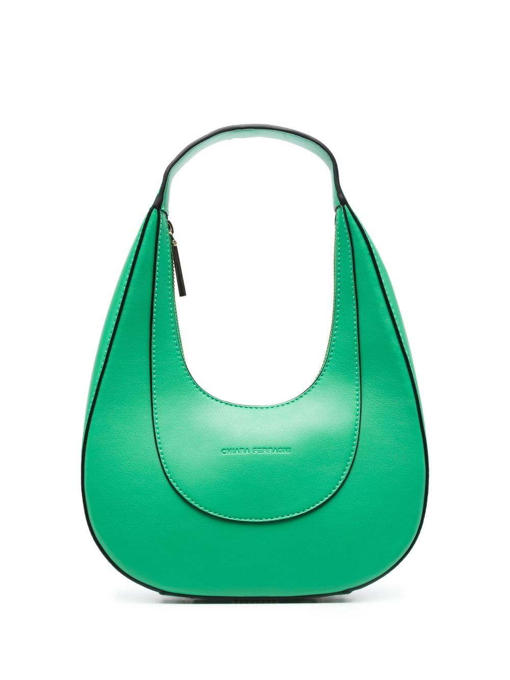 Chiara Ferragni Logo-plaque Shoulder Bag In Green