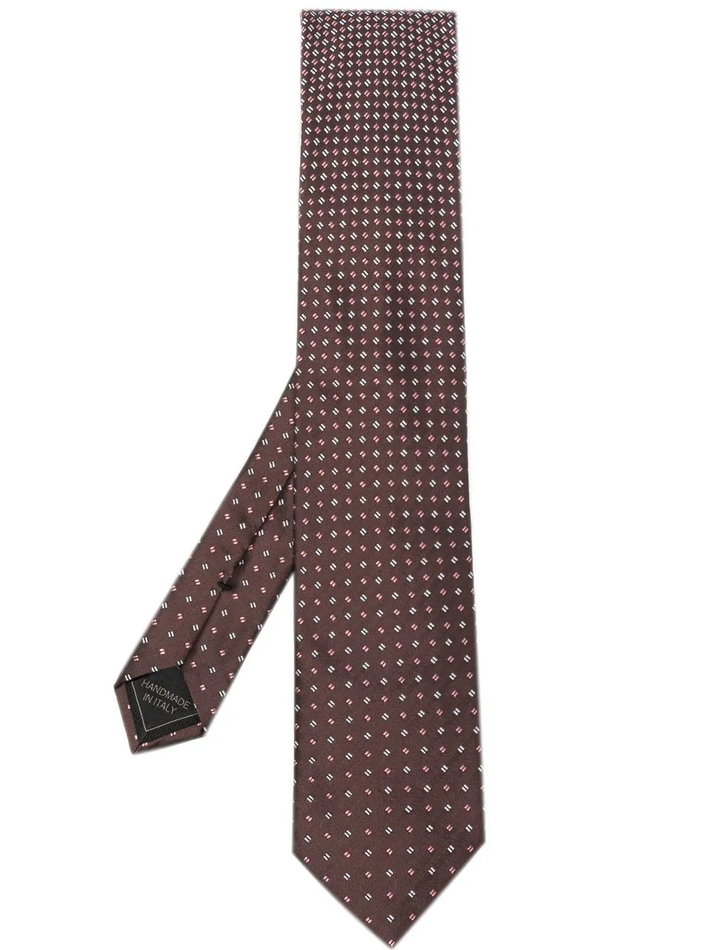 

Brioni patterned silk tie - Brown