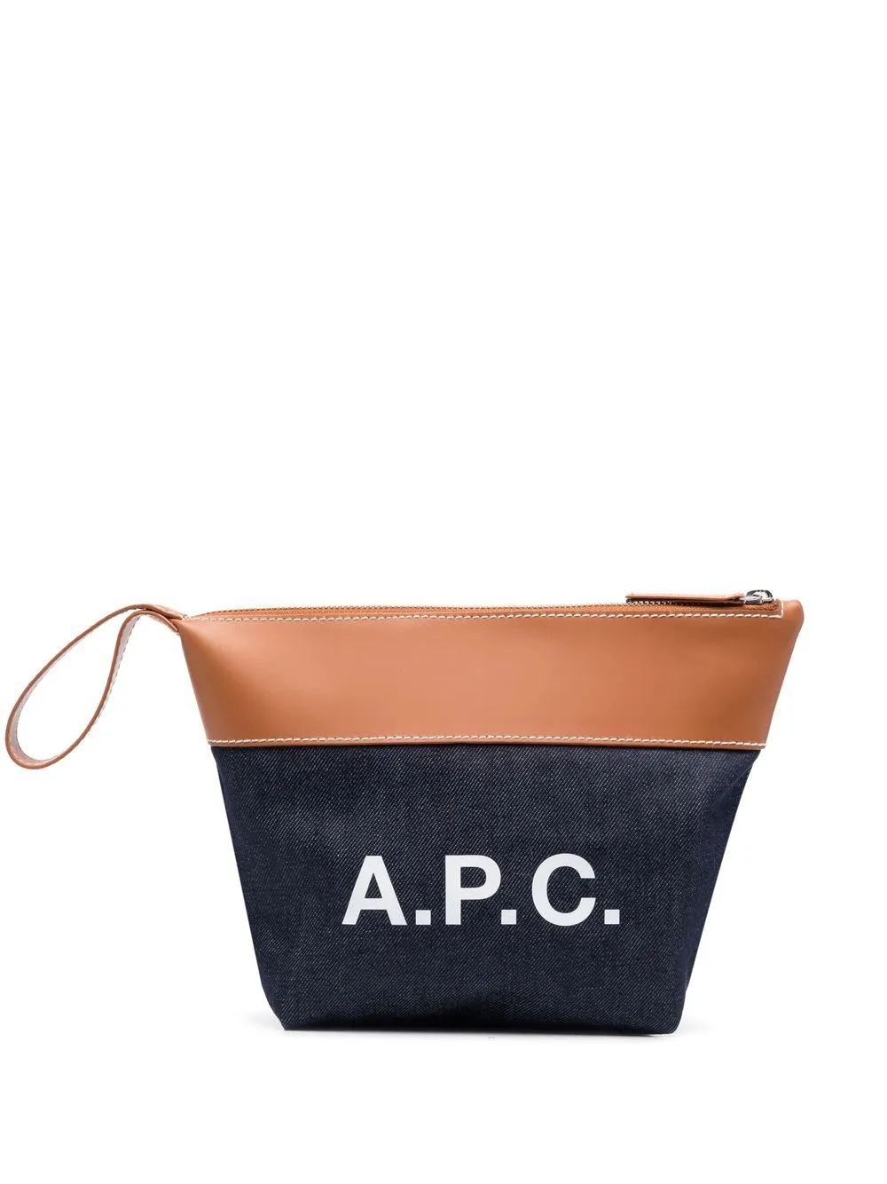 

A.P.C. Axelle panelled clutch bag - Blue