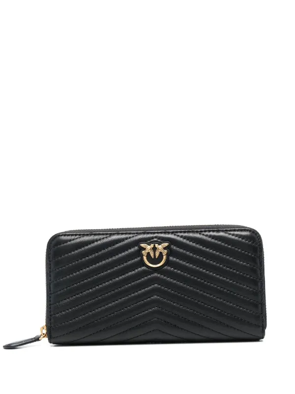 PINKO chevron-quilted Zipped Purse Black FARFETCH MY