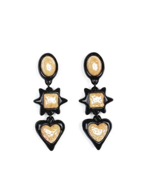 JULIETTA heart pendant drop earrings