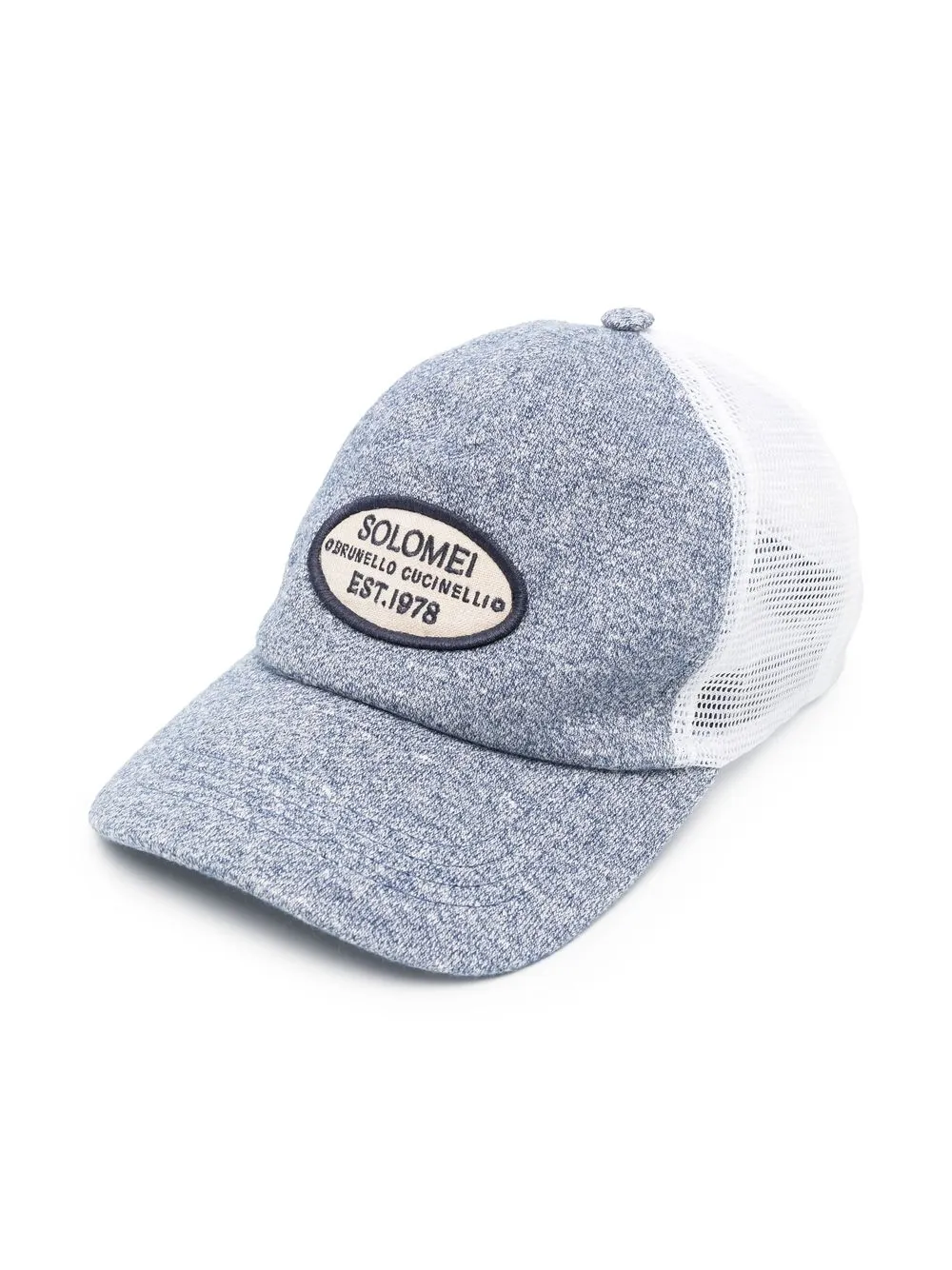 Brunello Cucinelli Kids Honkbalpet met logopatch Blauw