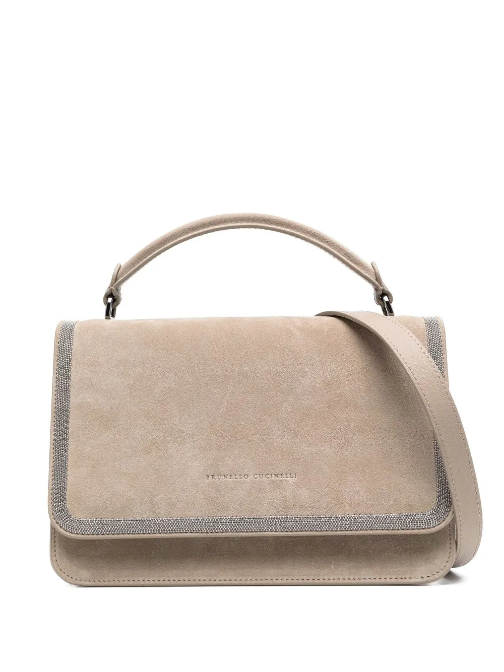 

Brunello Cucinelli suede cross body bag - Neutrals