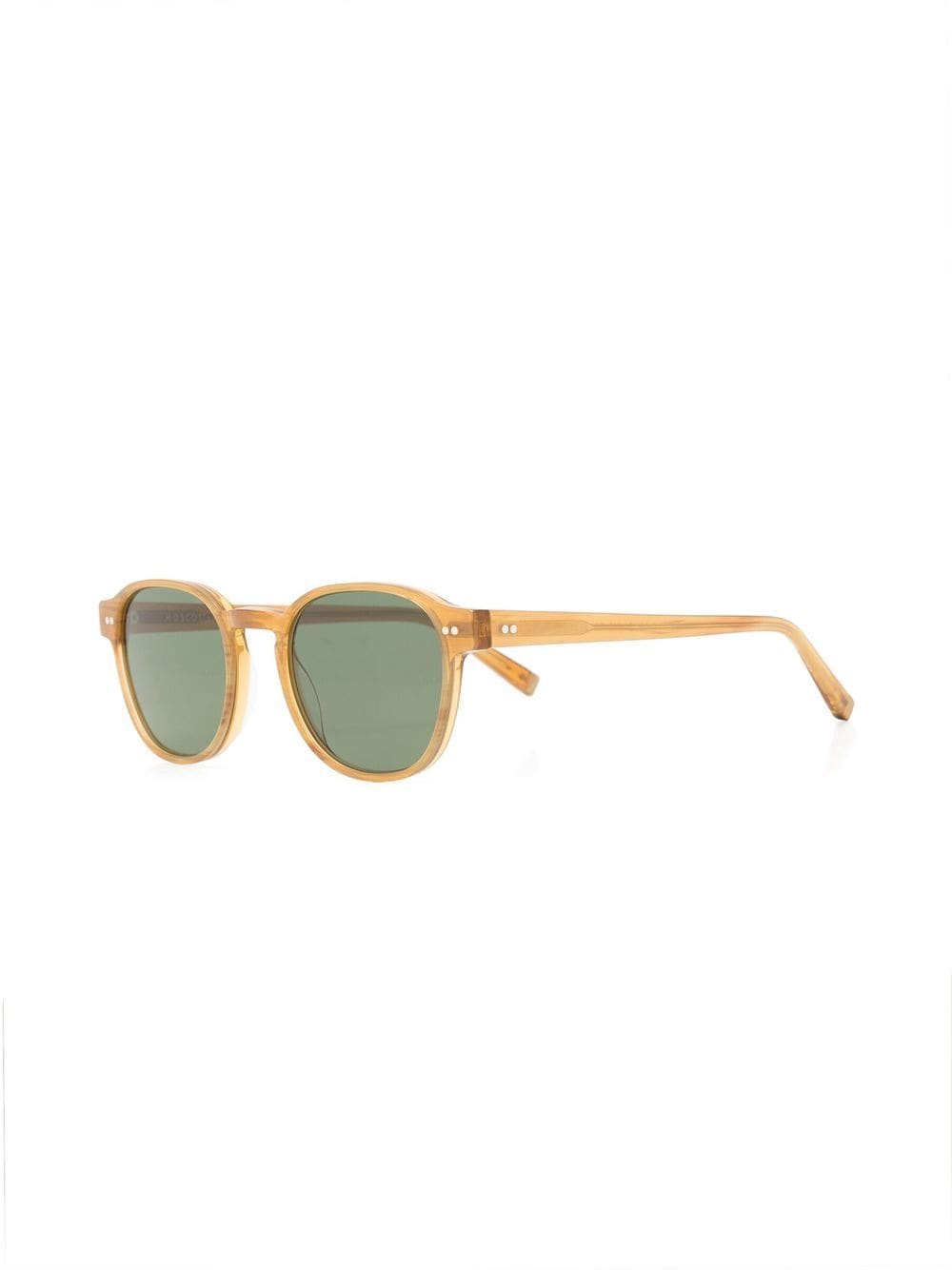 Shop Moscot Arthur Sun Round Sunglasses In Neutrals