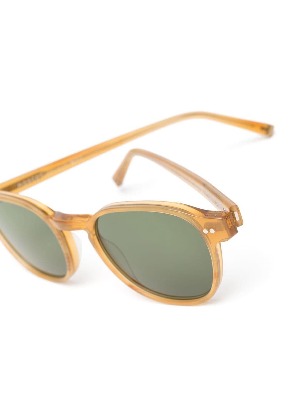 Shop Moscot Arthur Sun Round Sunglasses In Neutrals