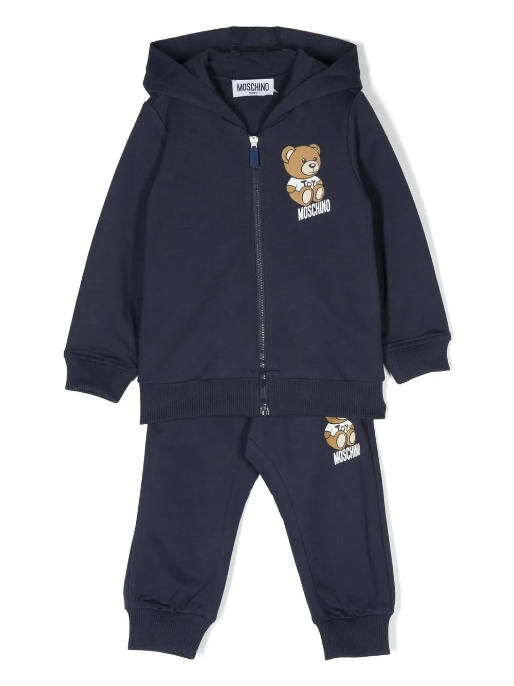 

Moschino Kids traje deportivo con motivo Teddy Bear - Azul