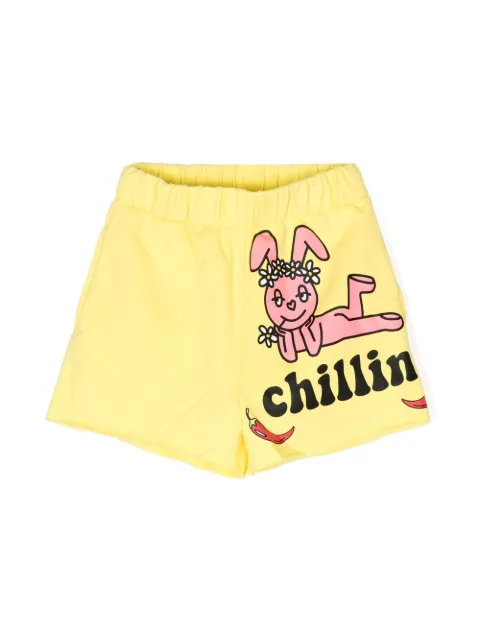 Natasha Zinko Kids Short com estampa gráfica Chillin