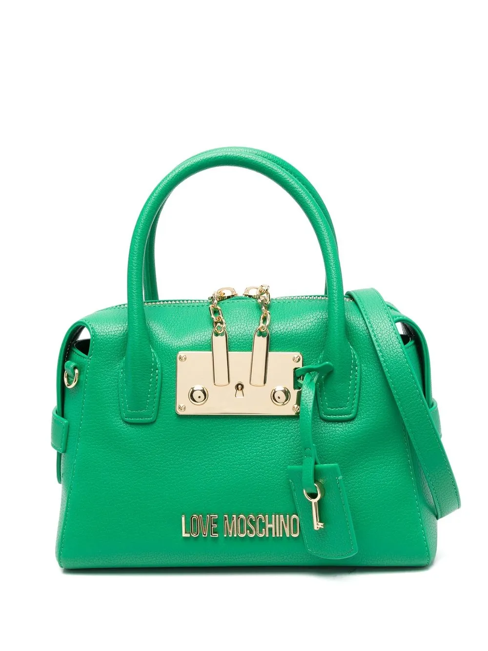 

Love Moschino logo-plaque shoulder bag - Green
