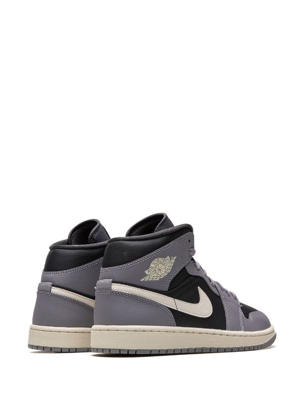 Nike mens Air Jordan 1 Mid Shoes, Cement Grey/White