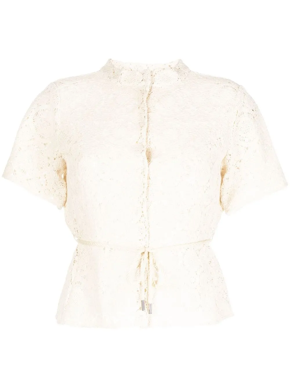 

SHATHA ESSA Icicle corded-lace blouse - Neutrals