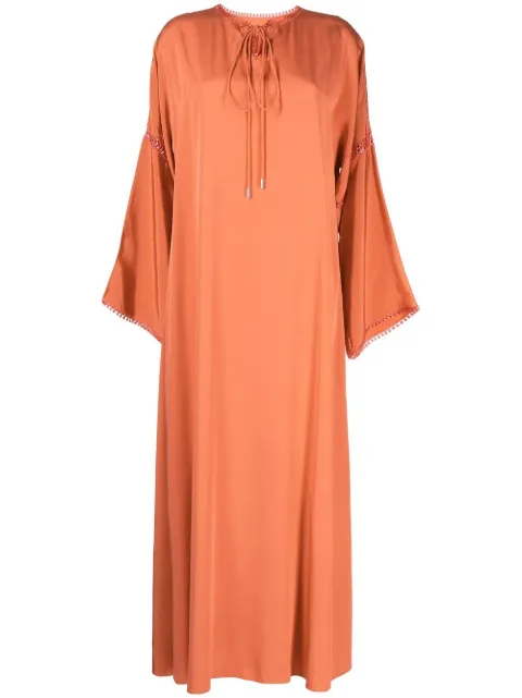 SHATHA ESSA tie-fastening kaftan dress 