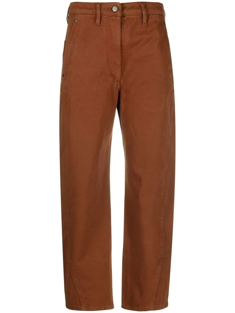 

Lemaire cropped straight-leg trousers - Brown