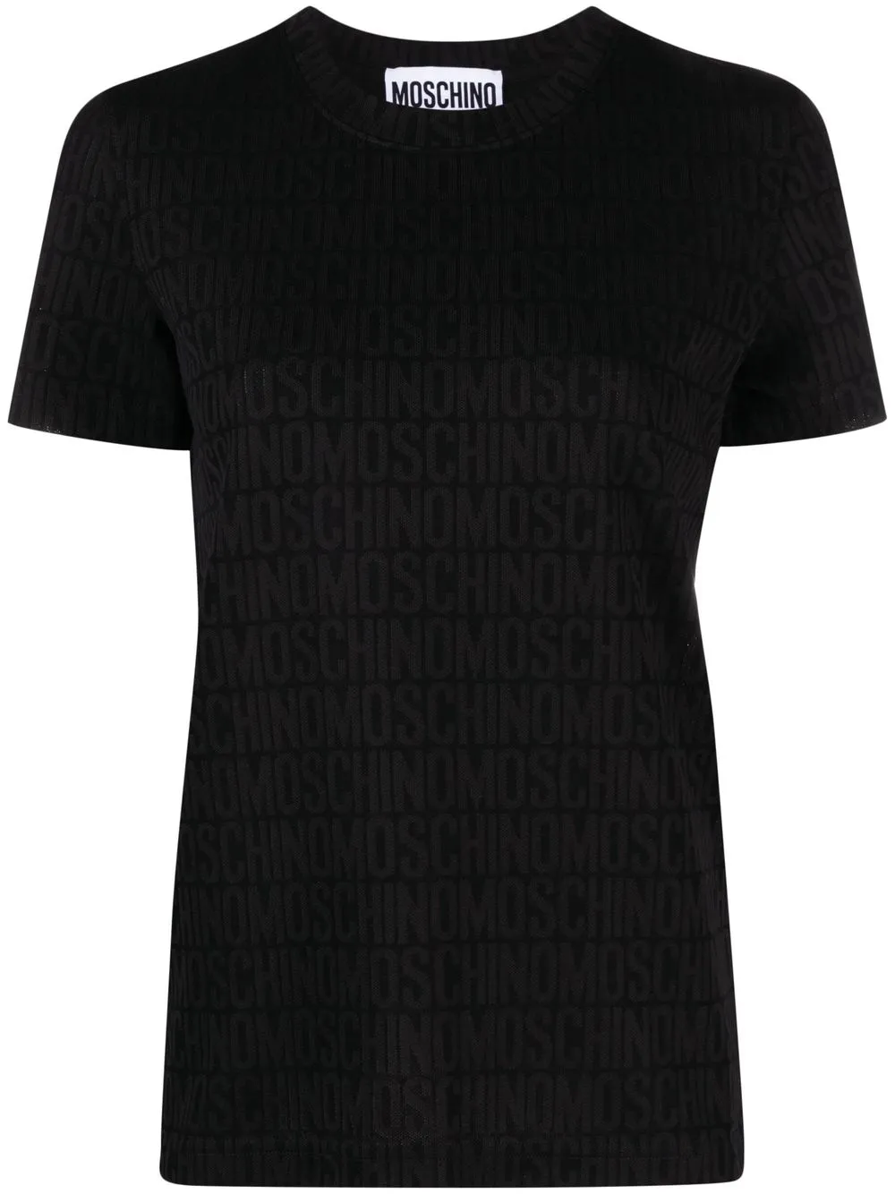 

Moschino playera manga corta con logo estampado - Negro