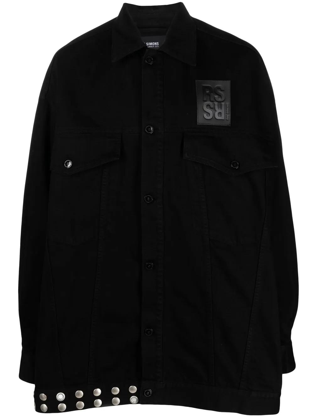 Raf Simons Fringe-detail Denim Jacket In Black