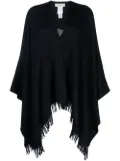 Fabiana Filippi bead-embellished fringed cape - Blue