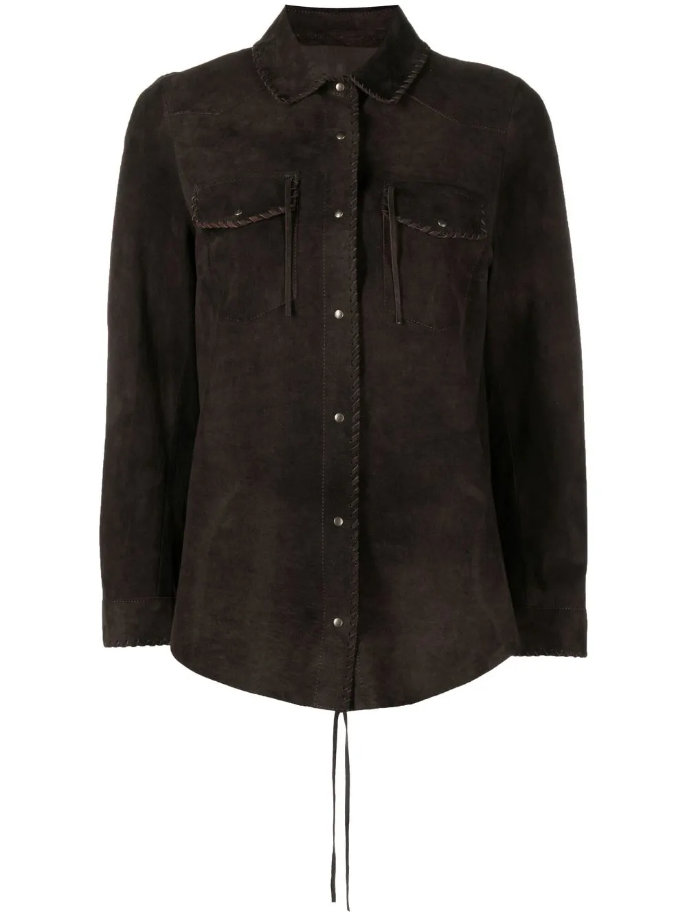 

Salvatore Santoro shirt leather jacket - Brown