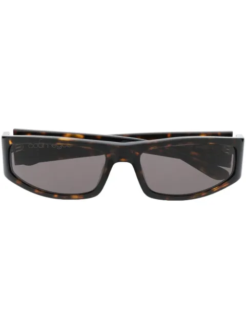 Courrèges lentes de sol con armazón cuadrada estilo carey