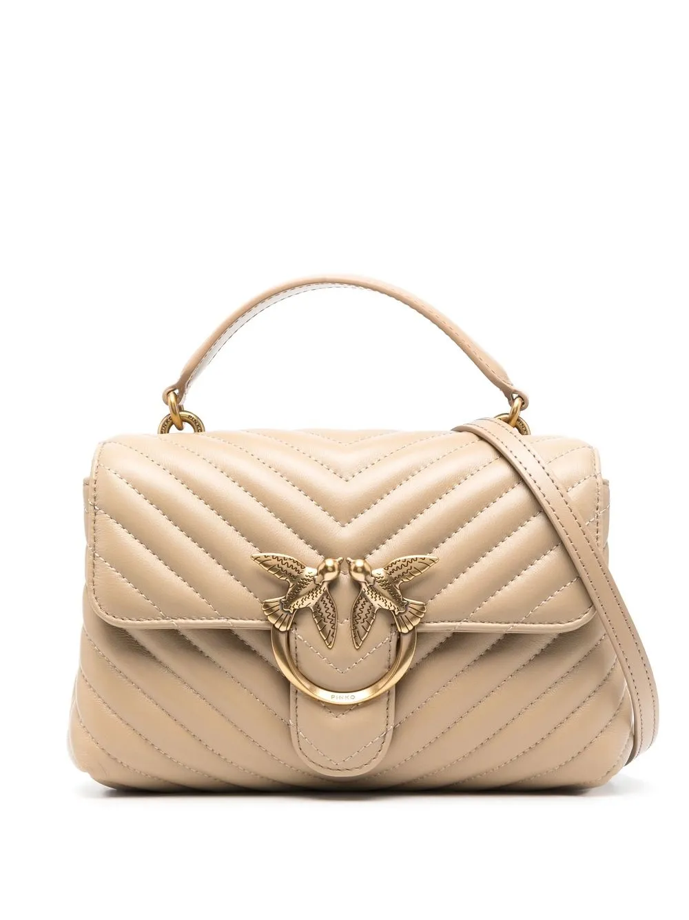 

PINKO quilted leather shoulder-bag - Neutrals