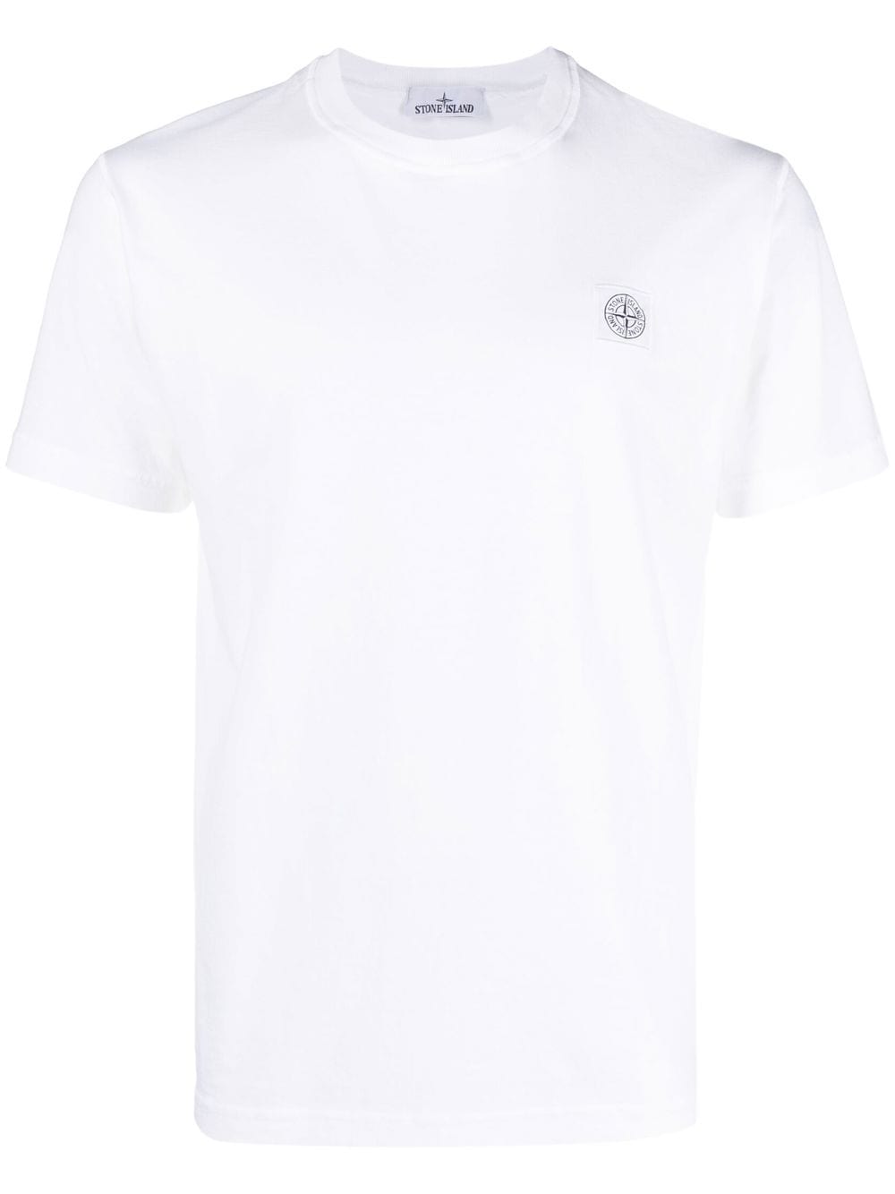 Stone Island Logo-print Short-sleeved T-shirt In Weiss