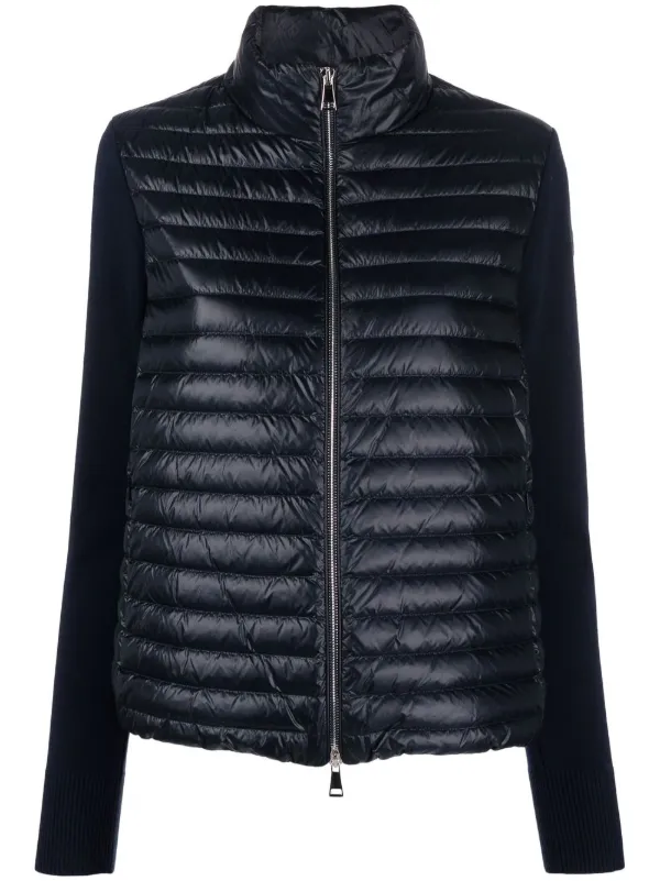 Moncler wool and puffer cardigan new arrivals