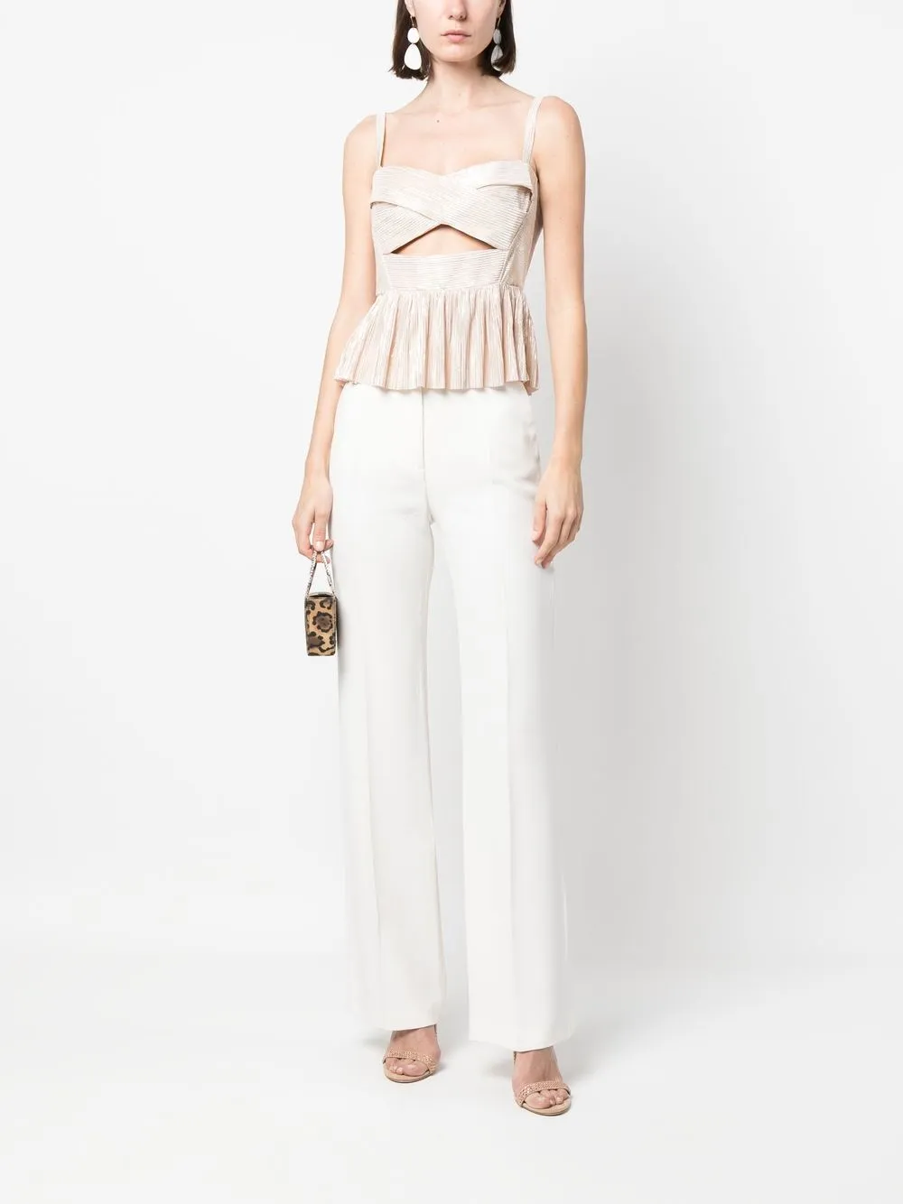 Sabina Musayev Top met peplum afwerking - Goud