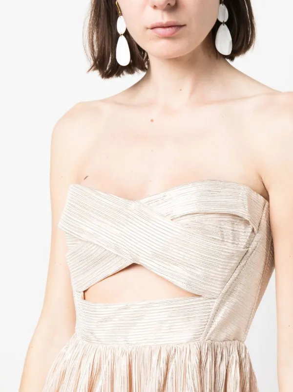 ruffle hem bustier peplum cami dress