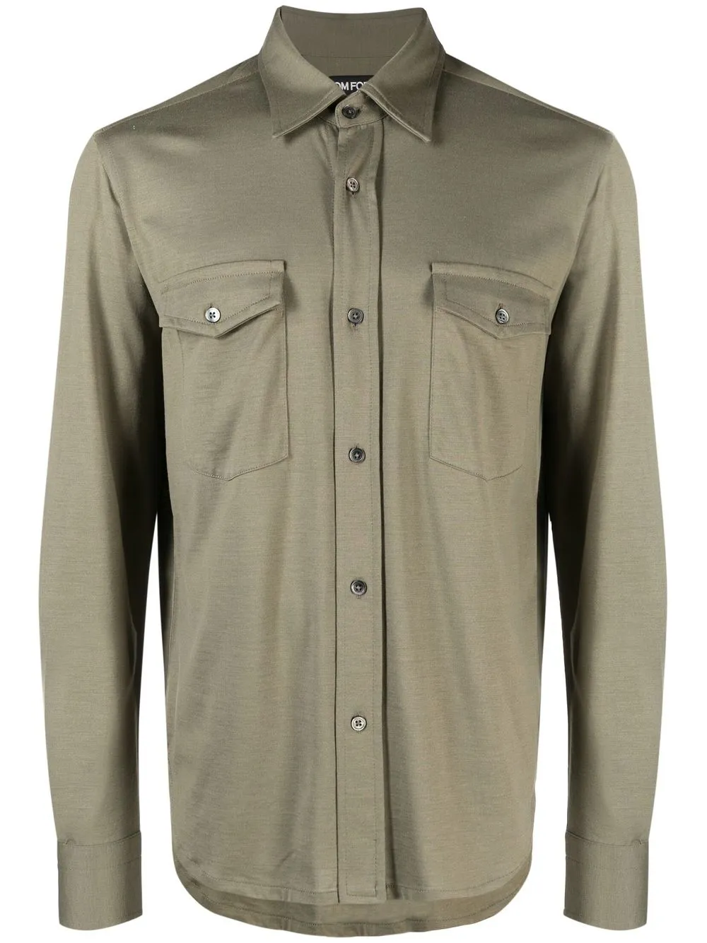 TOM FORD camisa manga larga con botones - Verde