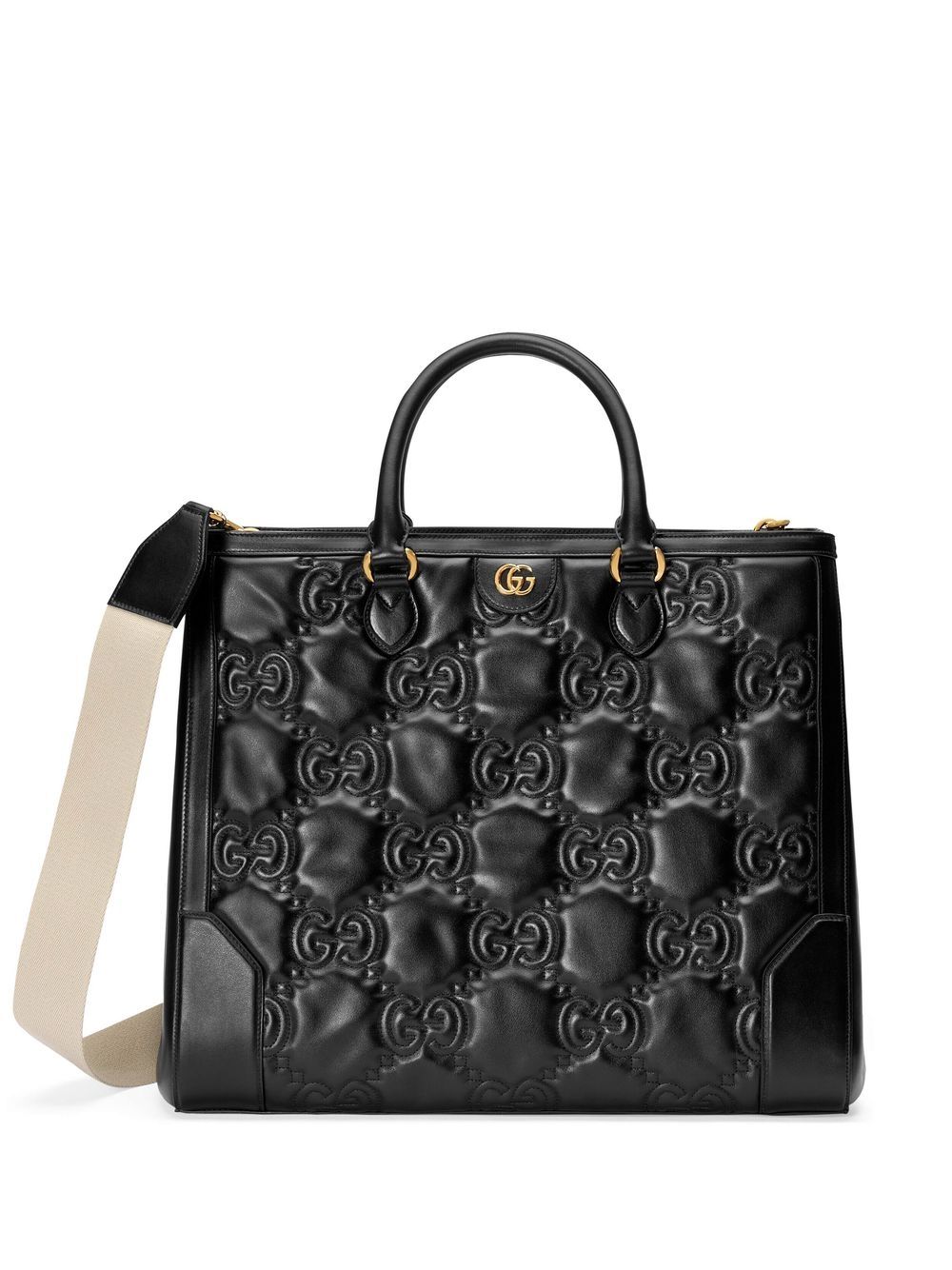 Gucci Gg Matelassé Tote Bag In Black | ModeSens