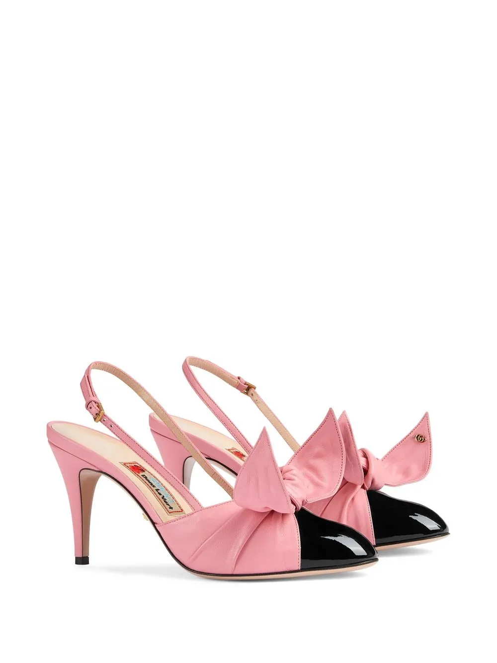 Gucci Bowembellished Leather Slingback Pumps In Pink ModeSens