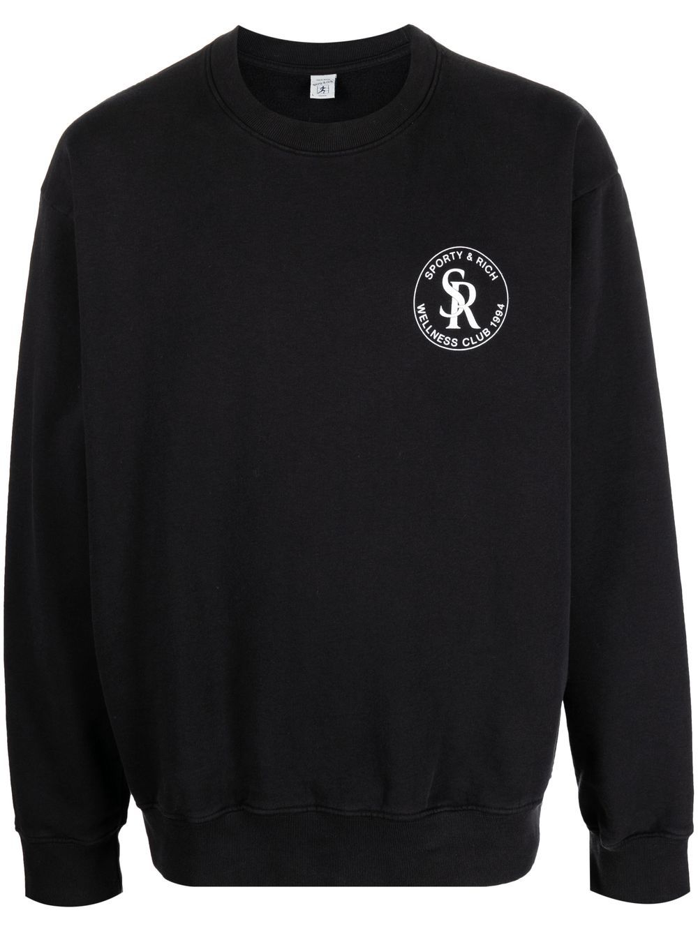 SPORTY AND RICH S&R LOGO-PRINT CREW-NECK SWEATSHIRT