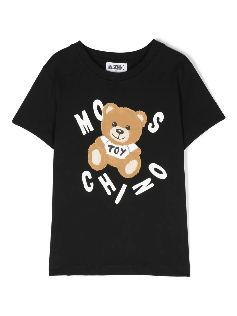 Moschino Kids' Black T-shirt For Boy With Teddy Bear