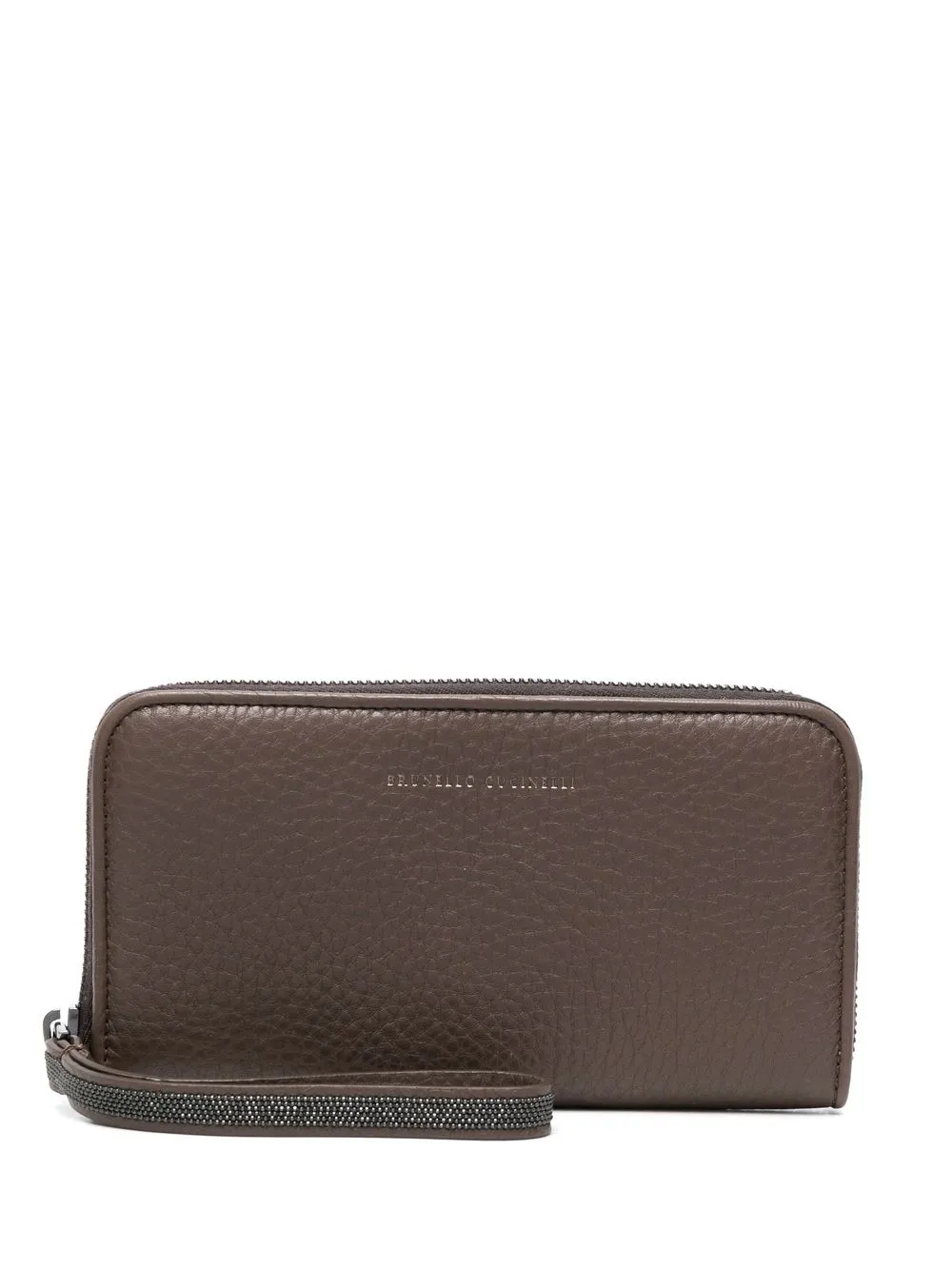 

Brunello Cucinelli grained-texture leather wallet - Brown