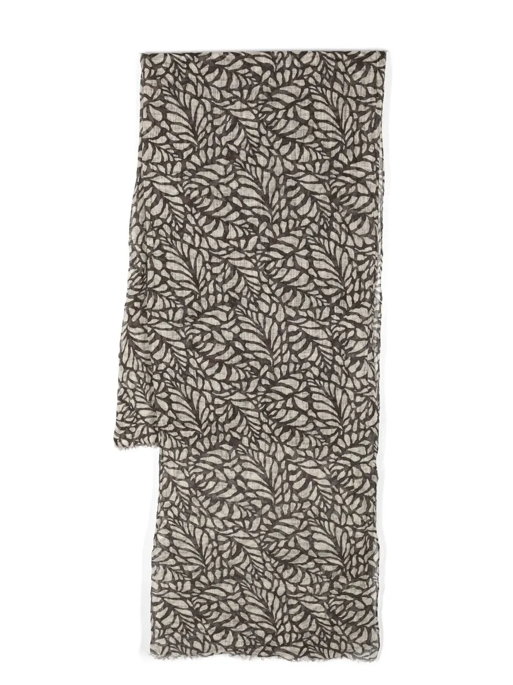 Brunello Cucinelli graphic-print lightweight scarf - Neutrals