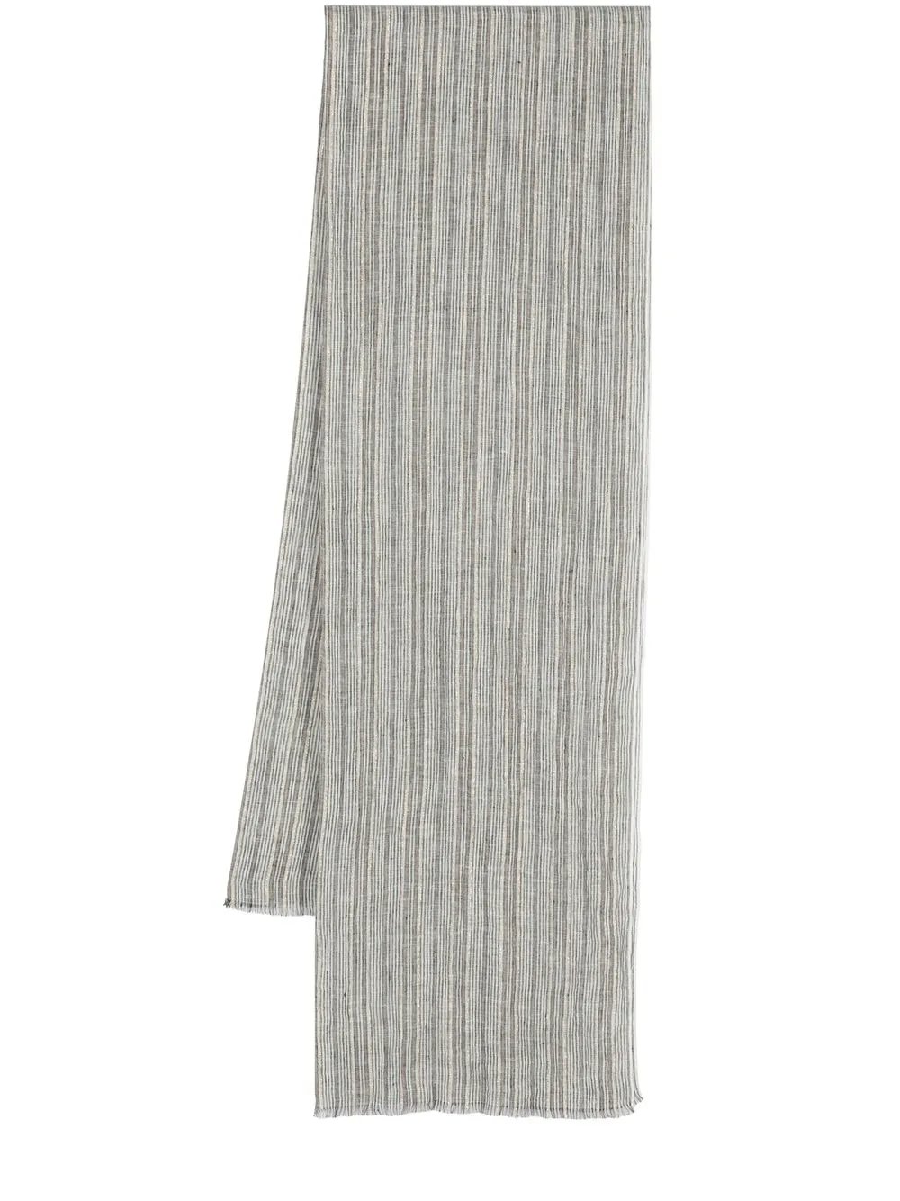 

Brunello Cucinelli stripe-pattern lightweight scarf - White