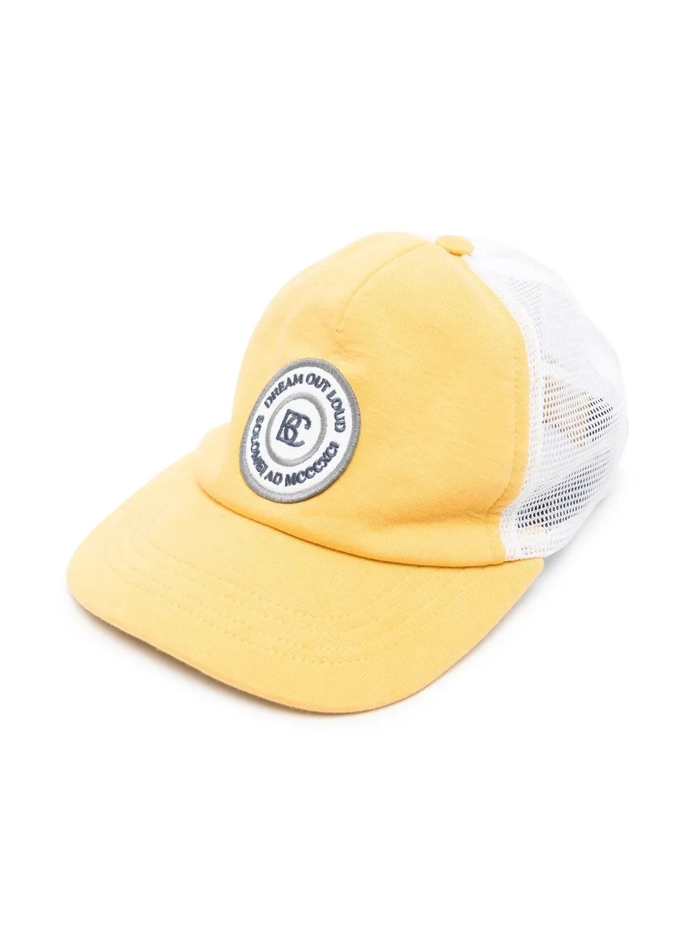Brunello Cucinelli Kids Honkbalpet met logopatch Geel