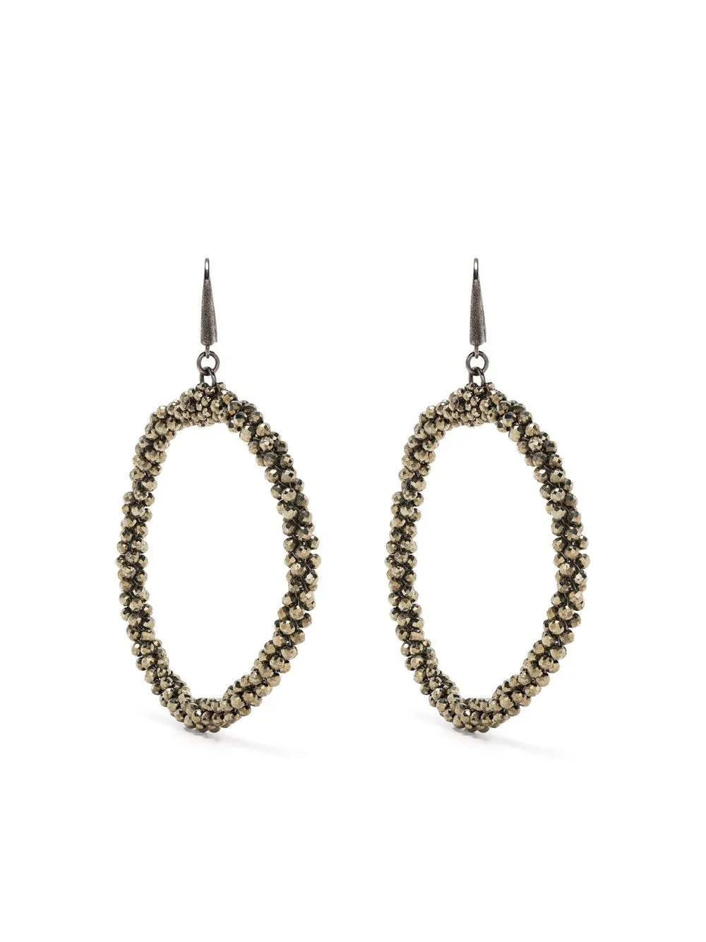 

Brunello Cucinelli crystal-embellishment drop earrings - Grey