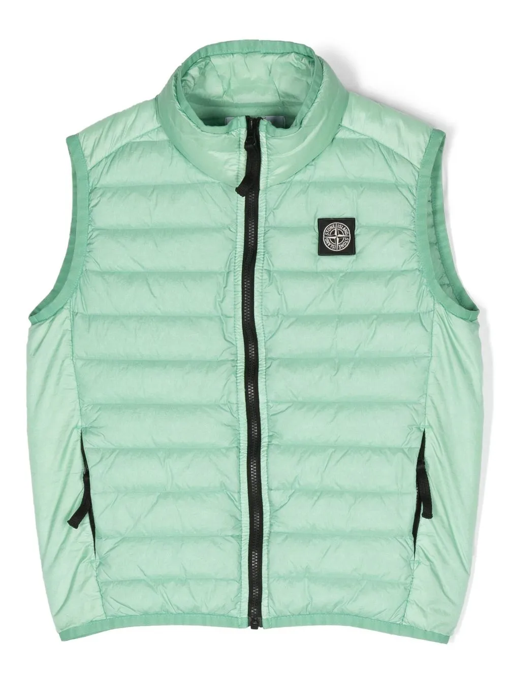 

Stone Island Junior logo-patch padded gilet - Green
