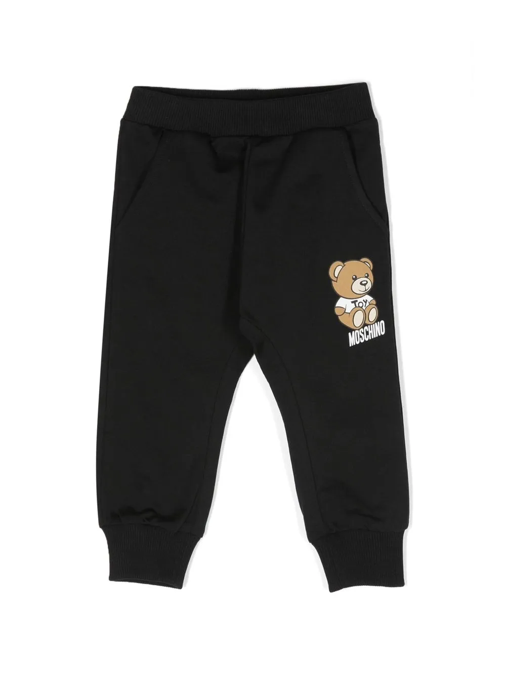 

Moschino Kids Teddy Bear-print track pants - Black