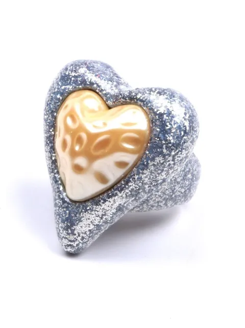JULIETTA heart-shaped glittered ring