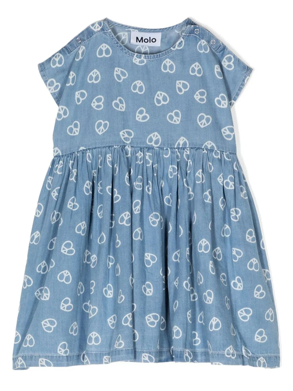 

Molo all-over heart-print dress - Blue