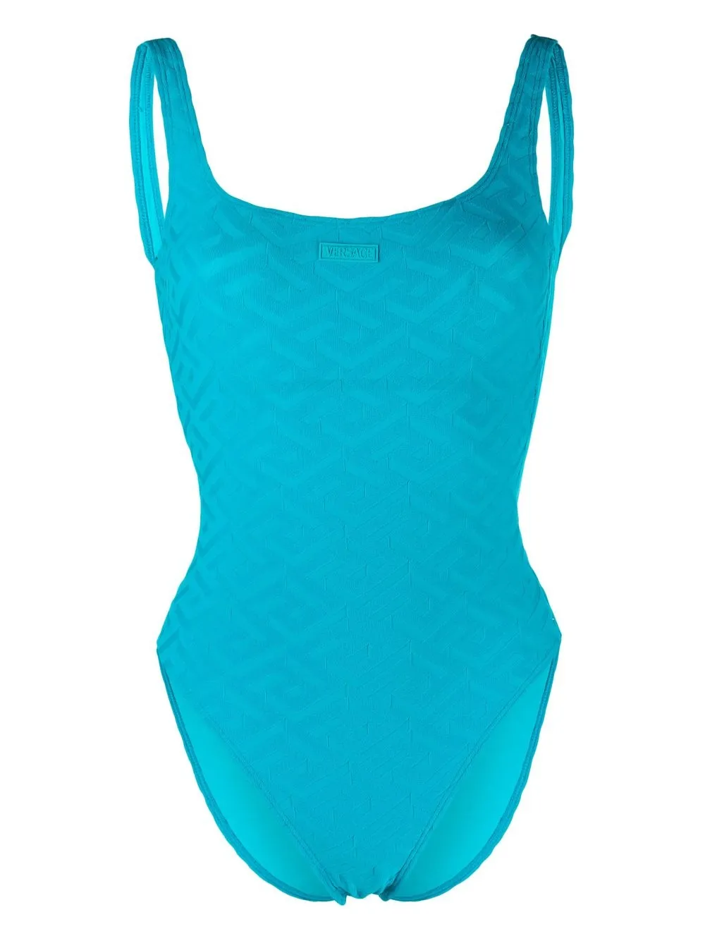 

Versace Greca-embossed swimsuit - Blue